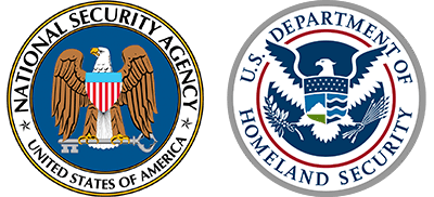 National Security Agency and Department of Homeland Security Badges