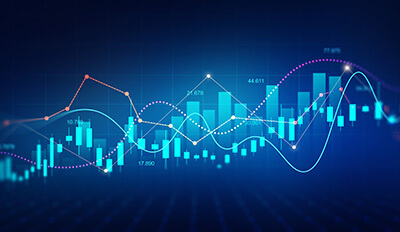 Various data sets merging together with graphs.