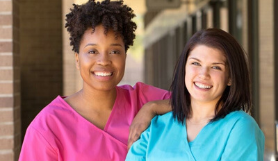 two femaile healthcare workers