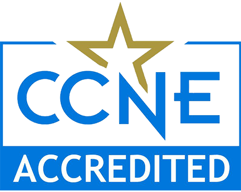 award badge for CCNE accreditation