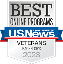 Best Online Bachelor's Program for Veterans in the Nation by U.S. News & World Report